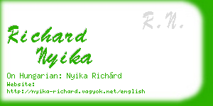 richard nyika business card